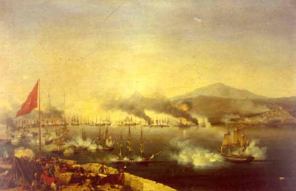Ambroise-Louis Garneray The Naval Battle of Navarino oil painting picture